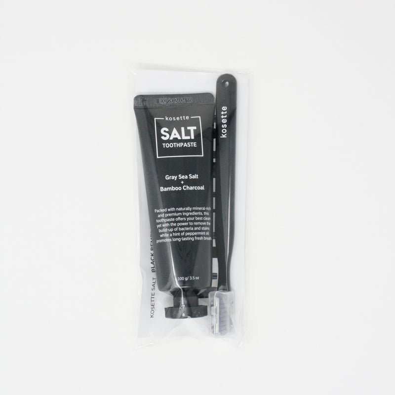 Kosette SALT Charcoal Toothbrush & Toothpaste Set - Kosette