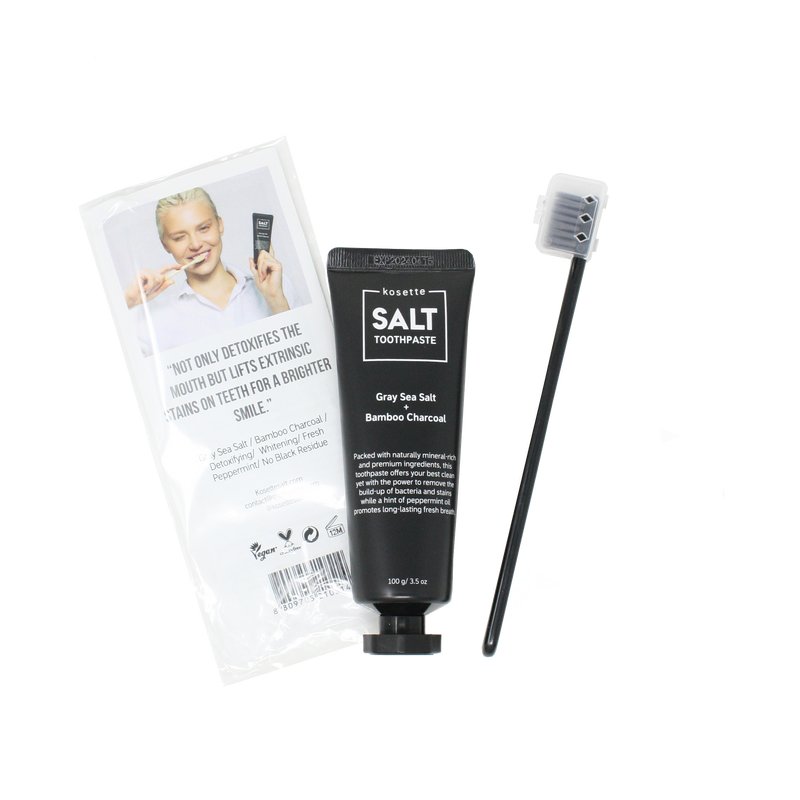  Kosette SALT Charcoal Toothbrush & Toothpaste Set - Kosette